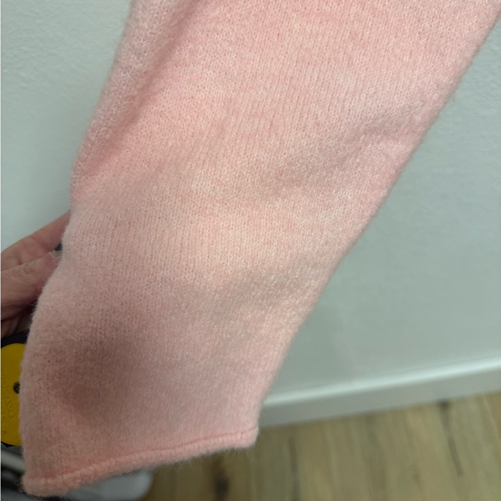 Things Between Pink Cropped Button Front Cardigan… - image 5